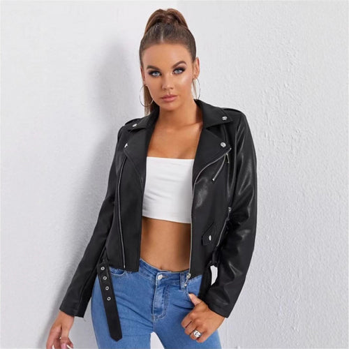 Damen Bikerjacke mit asymmetrischem Reißverschluss und Akzenten