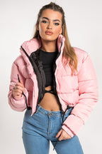 Damen trendige kurze Steppjacke R&B