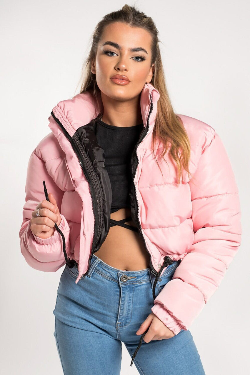 Damen trendige kurze Steppjacke R&B