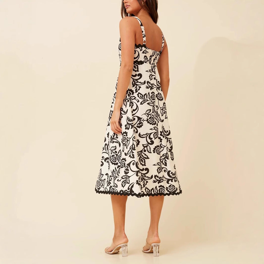 Damen Maxikleid mit floralem Design und praktischen Taschen R&B