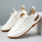 Damen Modische Leder Sneakers mit dämpfender Sohle und hohem Tragekomfort R&B