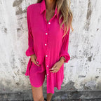 Damen Blusen-Shorts-Set mit Oversize-Schnitt – R&B