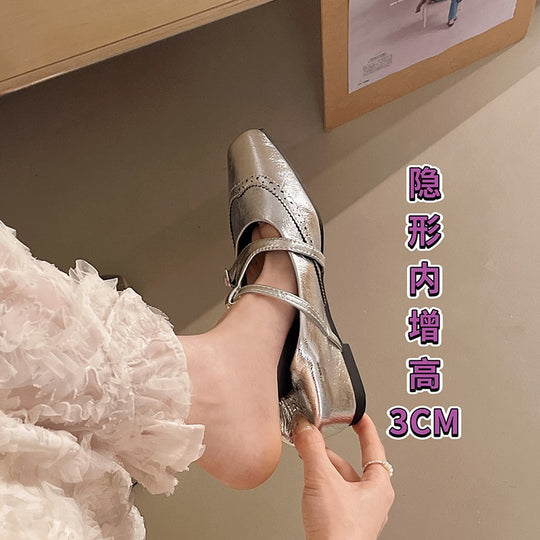 Damen Ballerina mit modischen Schnallen und elegantem Durchbruchdesign R&B