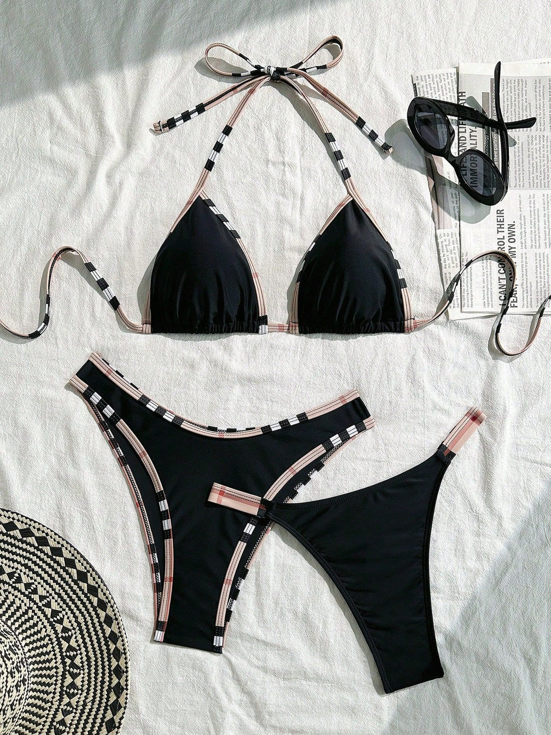 Damen Triangel-Bikini mit Struktur und modischen Akzenten R&B