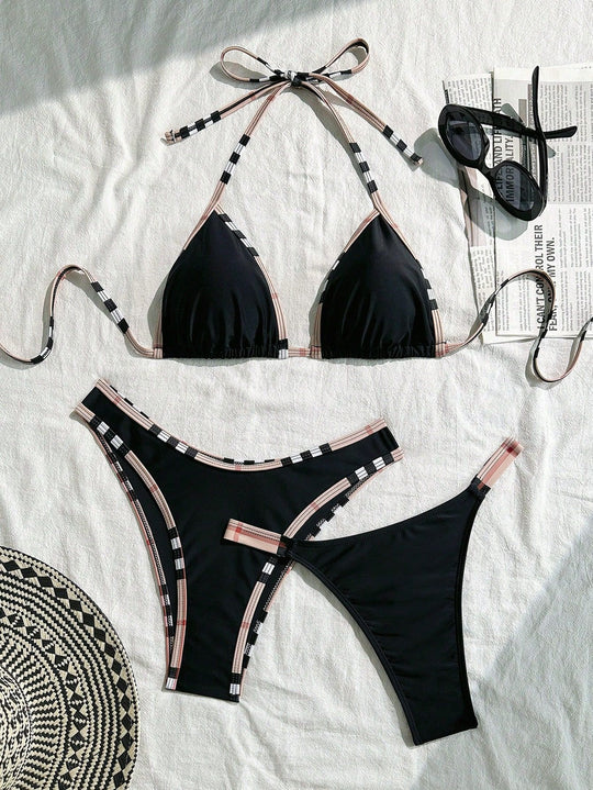 Damen Triangel-Bikini mit Struktur und modischen Akzenten R&B