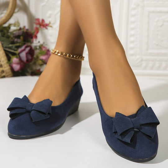 Damen modische und komfortable Ballerinas mit Glitzerelementen R&B
