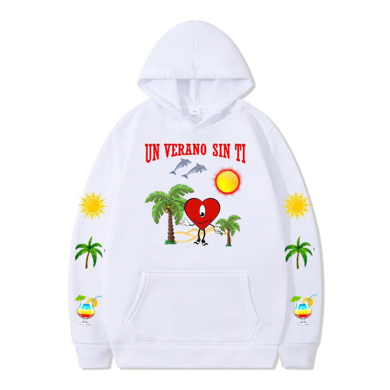Damen Kapuzenpullover mit lebhaftem Sommermotiv und bequemer Passform R&B