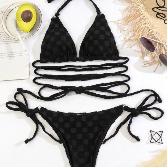 Damen Triangel-Bikini mit raffinierten Bindungselementen R&B