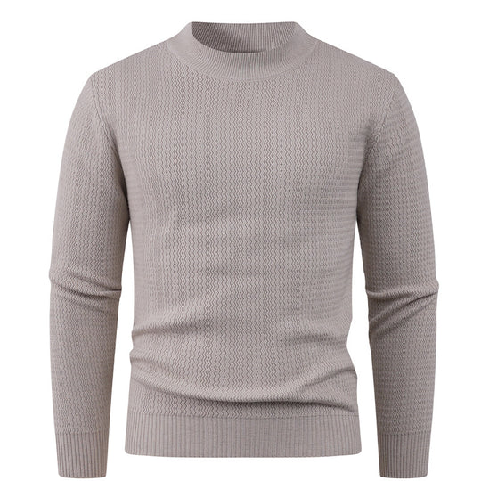 Herren Strukturpullover mit hochgeschlossenem Kragen und modischem Design R&B