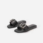 Damen modische Riemensandalen mit dekorativer Schnalle R&B