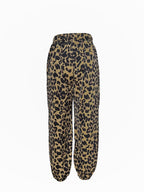 Damen Modische Freizeithose im Leopardenmuster mit elastischem Bund R&B