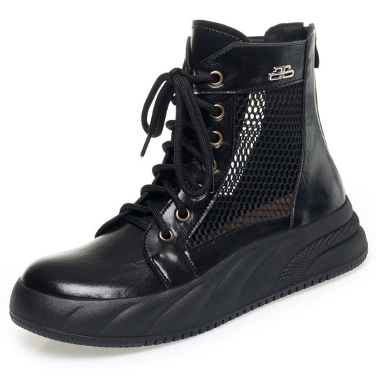Damen Trendige Schnürstiefeletten mit atmungsaktivem Mesh-Einsatz und komfortabler Sohle R&B