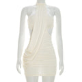 Damen Mini-Kleid mit trendigem Wickeldesign und eleganten Drapierungen R&B