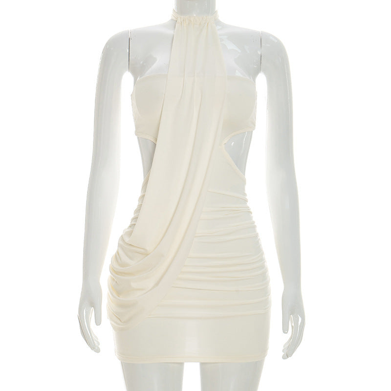 Damen Mini-Kleid mit trendigem Wickeldesign und eleganten Drapierungen R&B