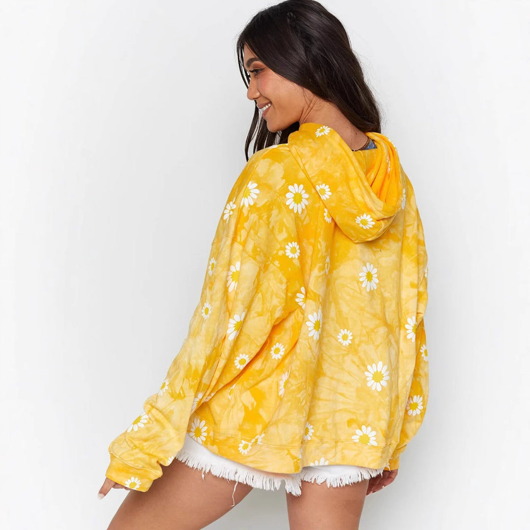 Damen Kapuzenpullover mit floralem Muster R&B