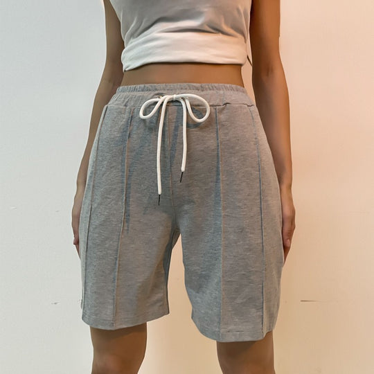 Damen bequeme Freizeit-Shorts mit elastischem Bund und sportlichen Kontrastnähten R&B