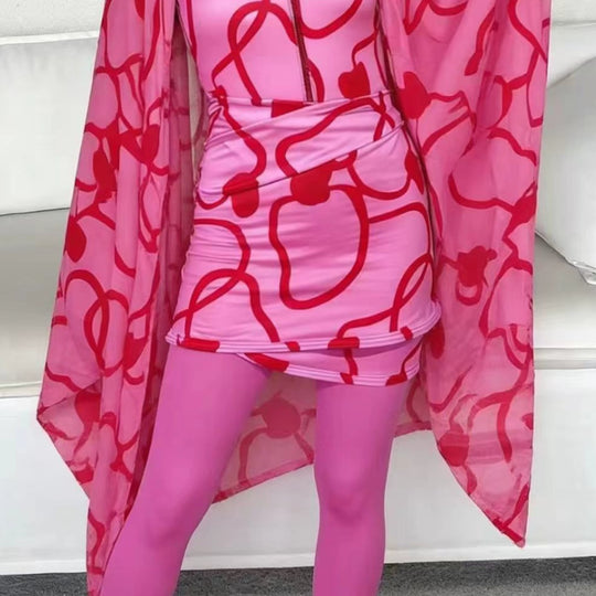 Damen modischer Bademantel mit weitem Cut R&B