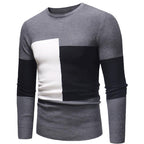 Herren Designer Pullover mit modernem Blockmuster R&B