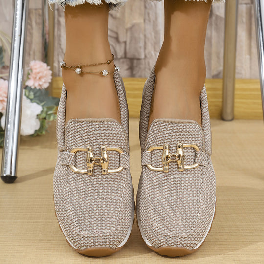Damen Slip-On Loafer mit modischen Schmuckelementen R&B