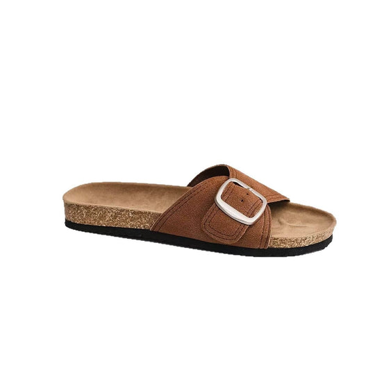 Damen komfortable Riemchensandalen mit modischem Schnallen-Design R&B