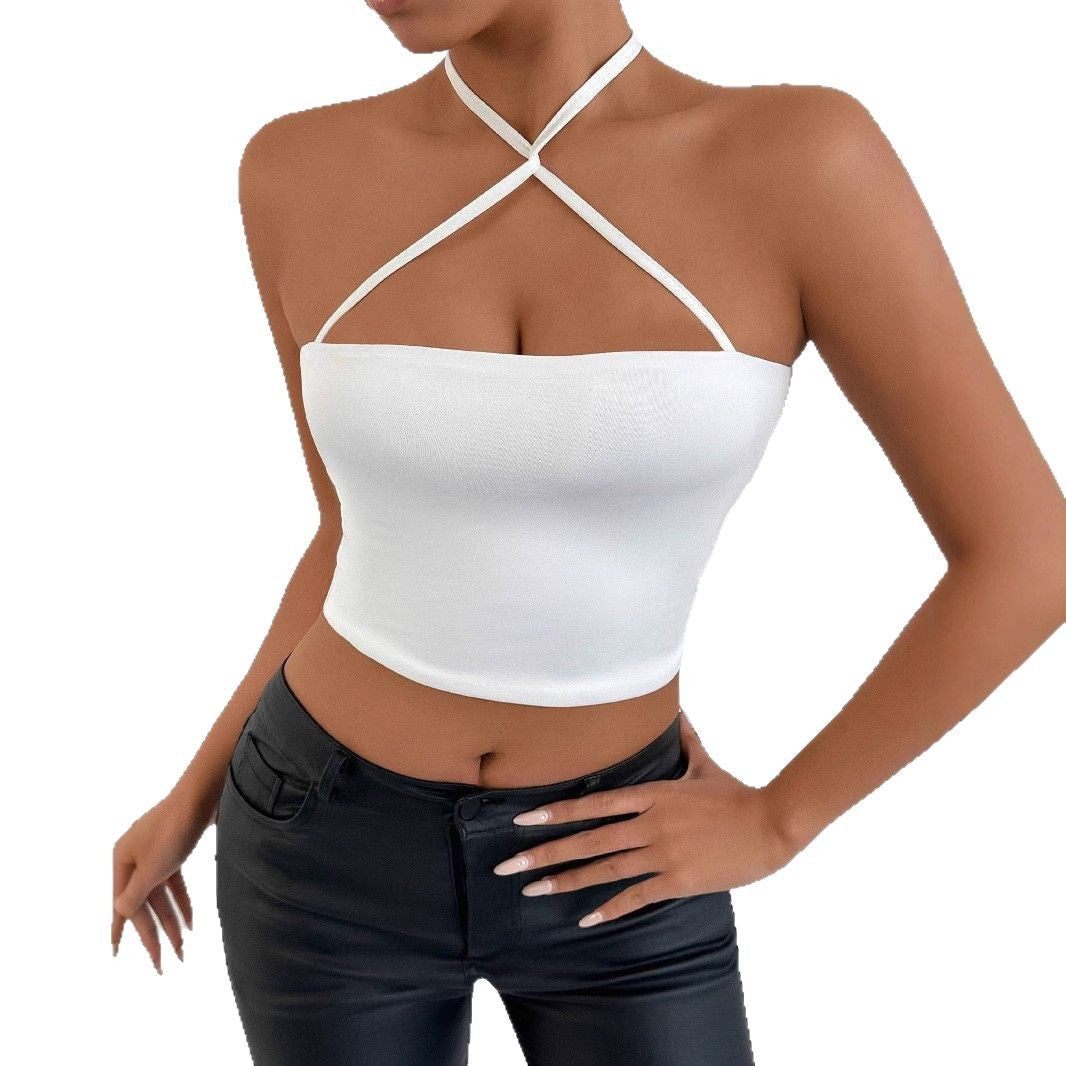 Damen Crop-Top mit raffiniertem Kreuzträger-Design