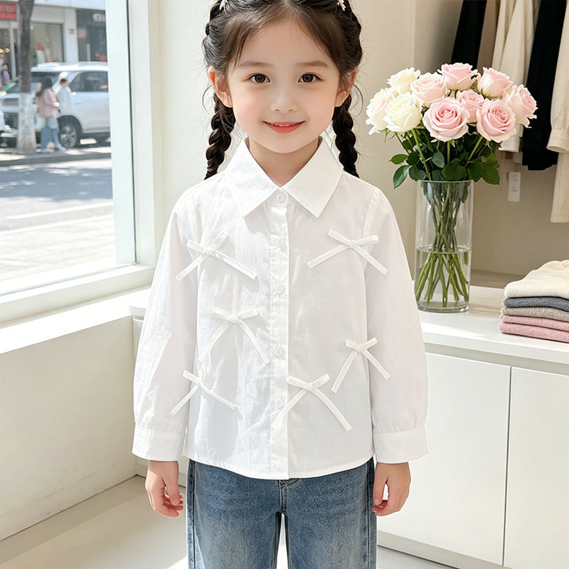 Mädchen Bluse mit liR&Bevollen Schleifendetails R&B