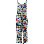 Damen Lässiger Jumpsuit mit floralem Design und weitem Bein R&B