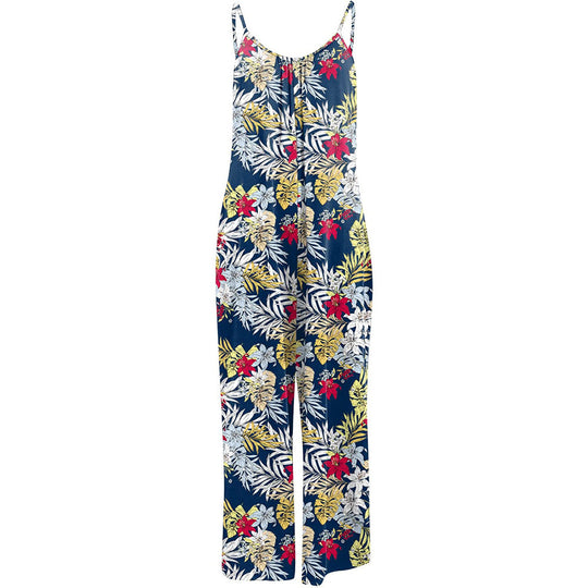 Damen Lässiger Jumpsuit mit floralem Design und weitem Bein R&B