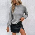 Damen eleganter Pullover mit Perlenbesatz R&B