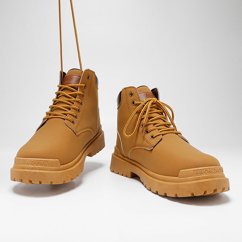 Herren Robuste Schnürboots aus hochwertigem Leder mit rutschfester Sohle R&B