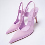 Damen Slingback-Pumps mit elegantem Spitzen-Design und modischem Riemensystem R&B
