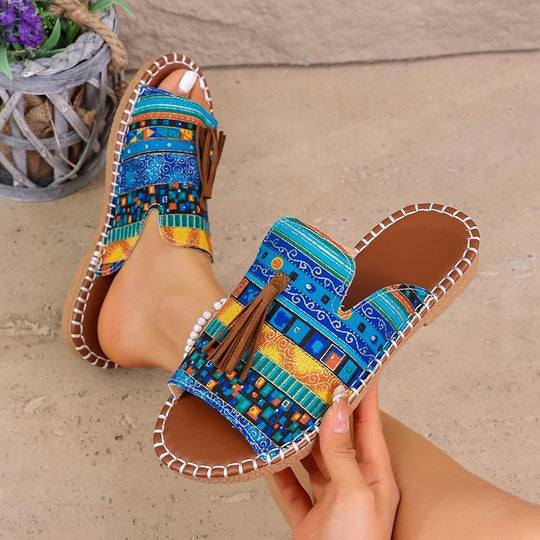 Damen Slip-On Sandalen mit modischem Schnürdesign und komfortabler Fußbettung R&B