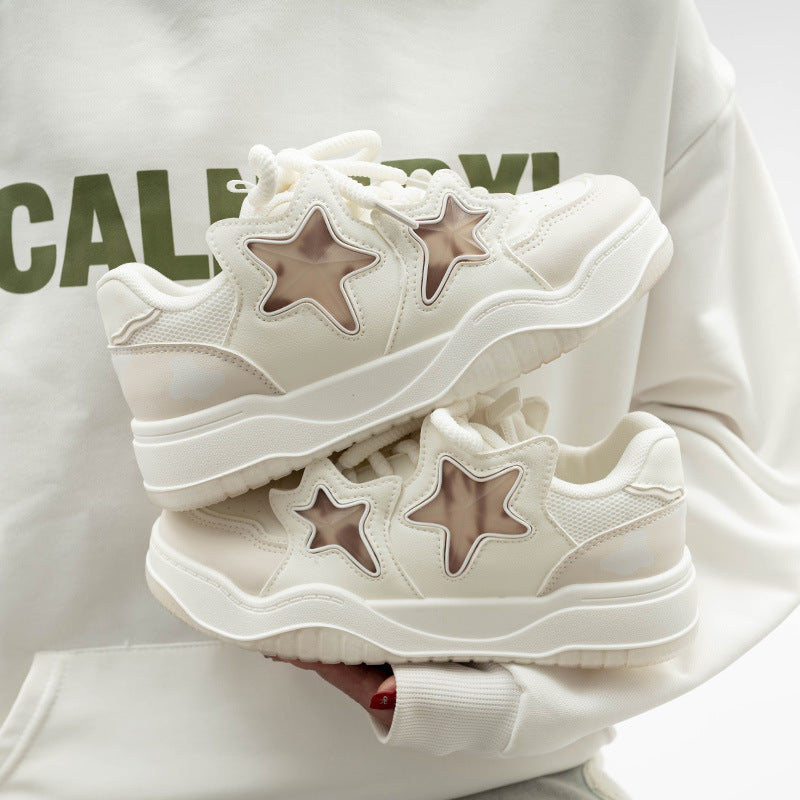 Damen Sneakers mit trendigem Sternen-Design und atmungsaktiver Dämpfung R&B