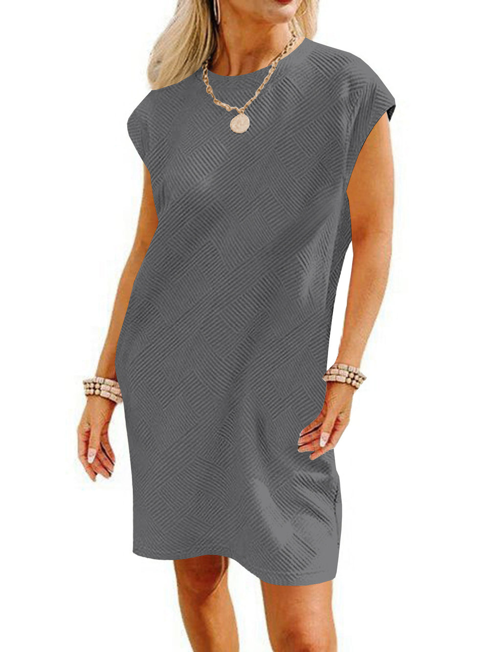 Damen Lockeres Sommerkleid mit strukturiertem Design und schickem Schnitt R&B