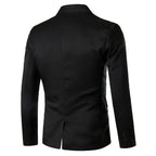 Herren eleganter Smoking-Blazer mit satinierter Kragenpartie R&B