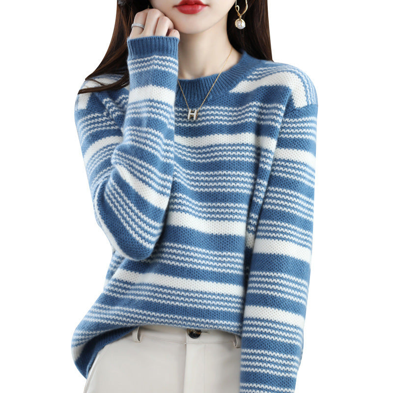 Damen gemusterter Strickpullover R&B