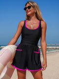 Damen Sportlicher Badeanzug mit Shorts R&B