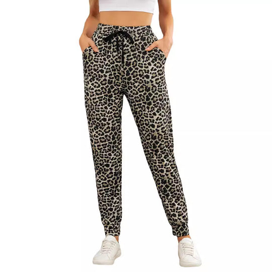 Damen Modische Sporthose im trendigen Leopardenmuster R&B