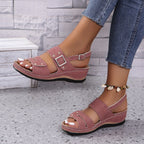 Damen Komfortable Sandalen mit verstellbaren Riemen R&B