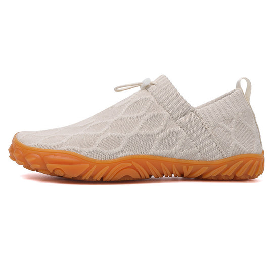 Unisex nan Hybrid-Slipper für Indoor und Outdoor mit elastischem Strickschaft, Zugstopper und profilierter Gummisohle R&B