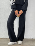 Damen lässige Strickhose mit weitem Schnitt R&B