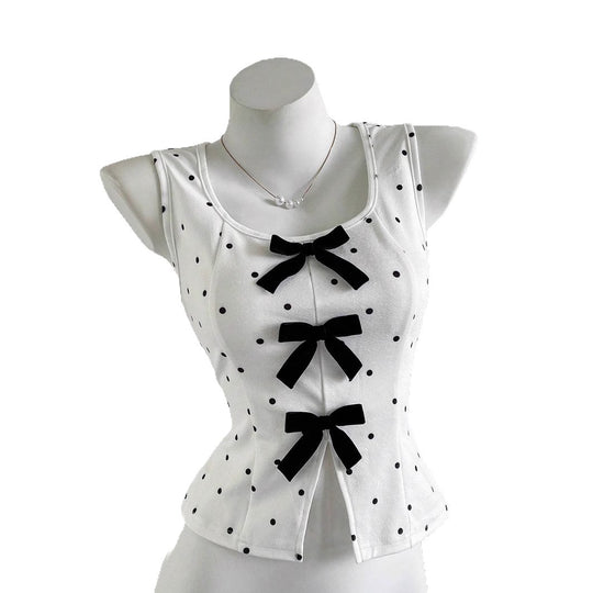Damen Top mit Rüschendetails und Schleifen R&B