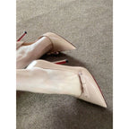 Damen elegante High Heel Pumps mit zierlichem Schleifendetail R&B