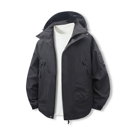 Damen technische Abenteuerjacke mit praktischen Taschen und verstellbarer Kapuze R&B