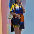 Damen lässiges Sommerkleid im einzigartigen Batikdesign R&B