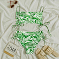 Damen Triangel-Bikini mit verstellbaren Bändern und elastischem Design R&B