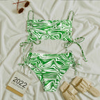 Damen Triangel-Bikini mit verstellbaren Bändern und elastischem Design R&B