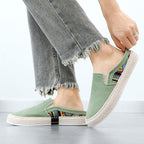 Damen modische und bequeme Slip-On Espadrilles mit farbenfrohen Akzenten R&B