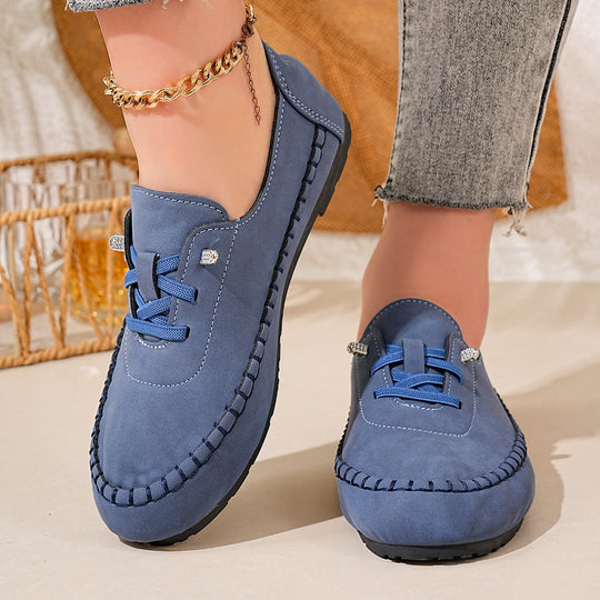 Damen Mokassin-Schuhe mit handgenähtem Obermaterial R&B