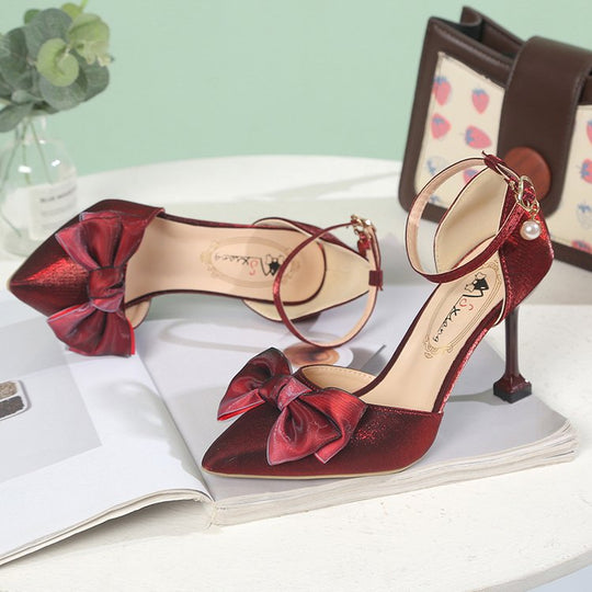 Damen elegante Slingback-Pumps mit modischem Schleifenakzent R&B